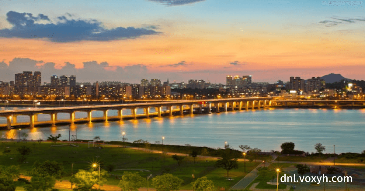 반포한강공원의 노을