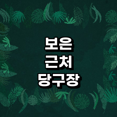 보은군 당구장