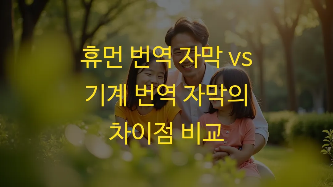 휴먼 번역 자막 vs 기계 번역 자막의 차이점 비교