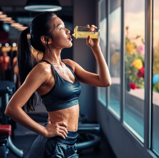 운동 후 레몬 물