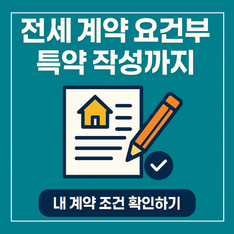 전세 계약 특약 작성