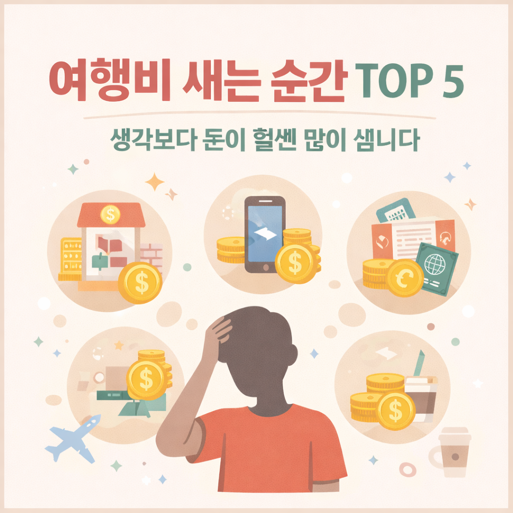 여행 가서 돈 새는 순간 TOP 5