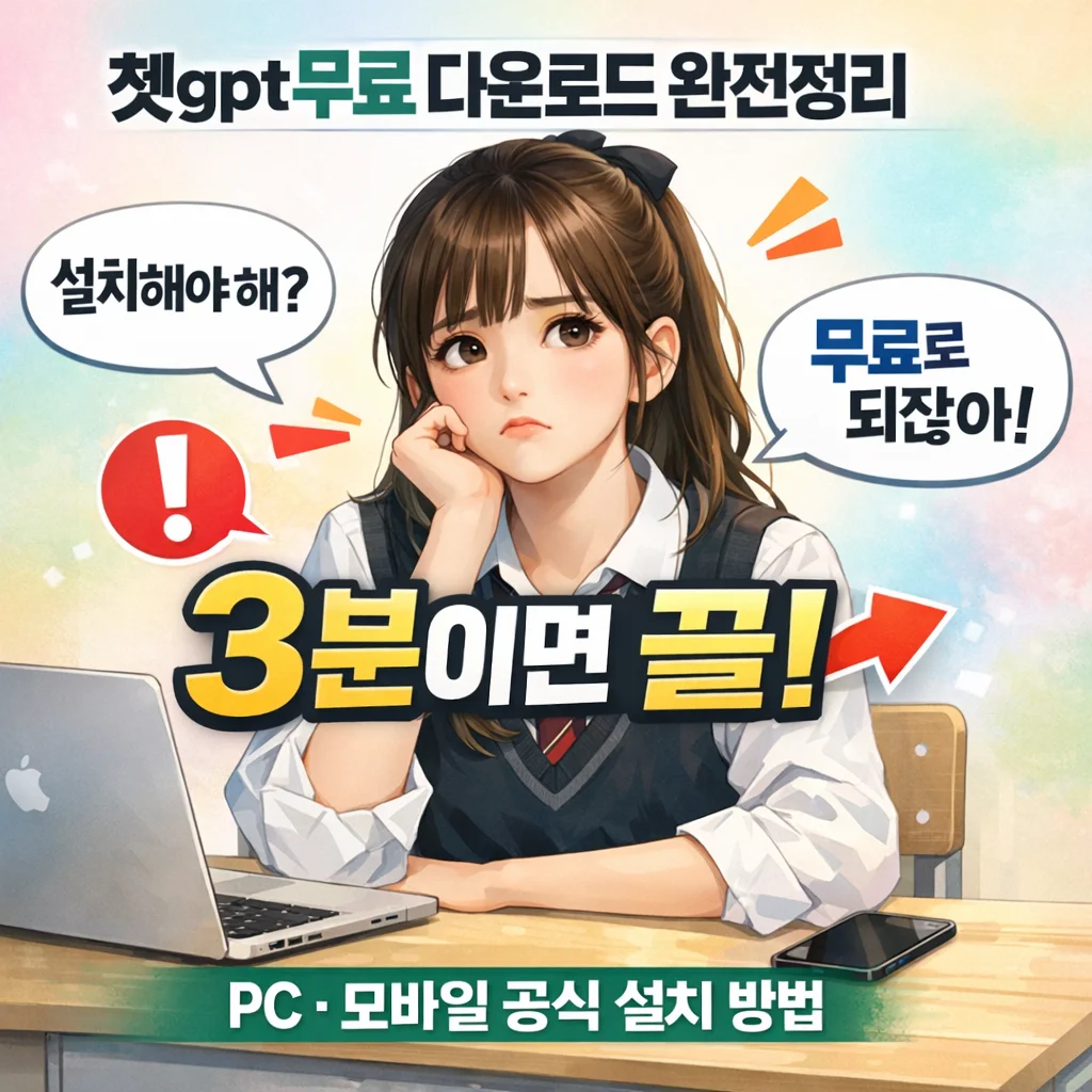 쳇gpt 무료 다운로드 완전 정리, 설치 링크 포함 (공식)