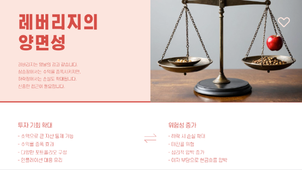 레버리지 위험성과 기회의 양면성