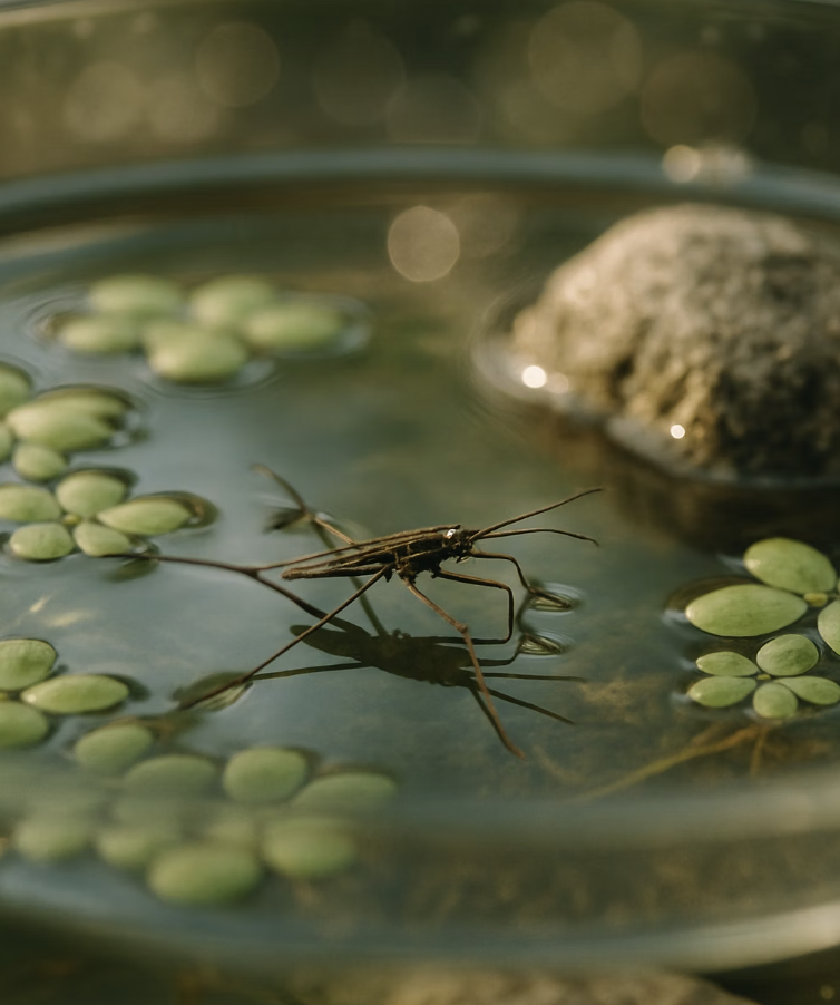 2. 소금쟁이를 위한 작은 연못, 사육장 꾸미기
