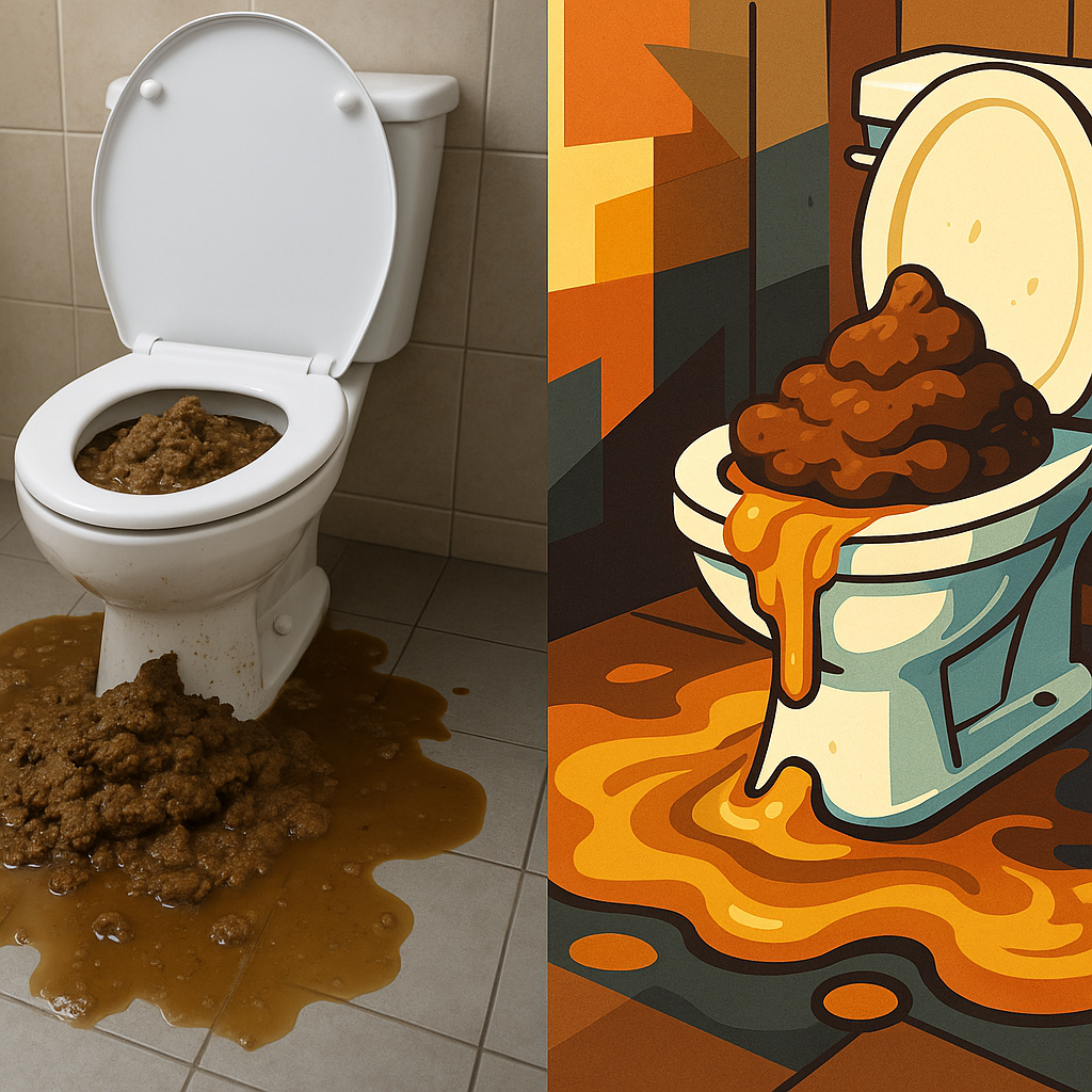 변기에서 똥이 넘치는 꿈