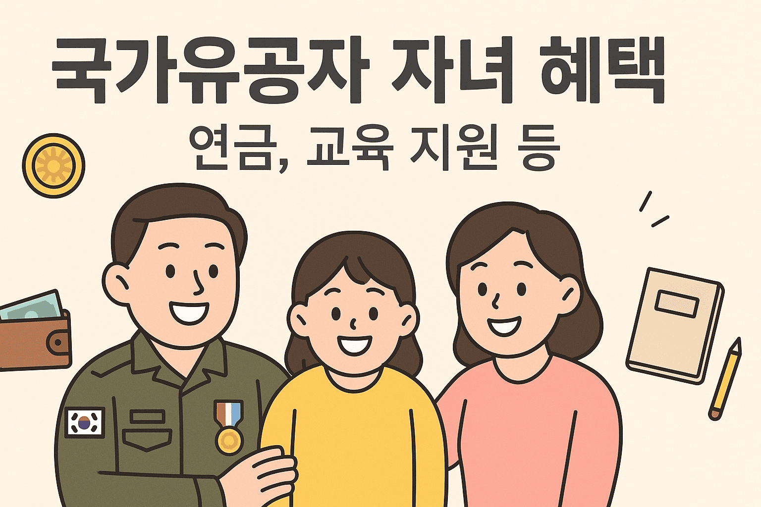 국가유공자 자녀 혜택, 연금부터 교육 지원까지! 보훈 가족에게 주어지는 든든한 예우와 지원을 확인하세요!
