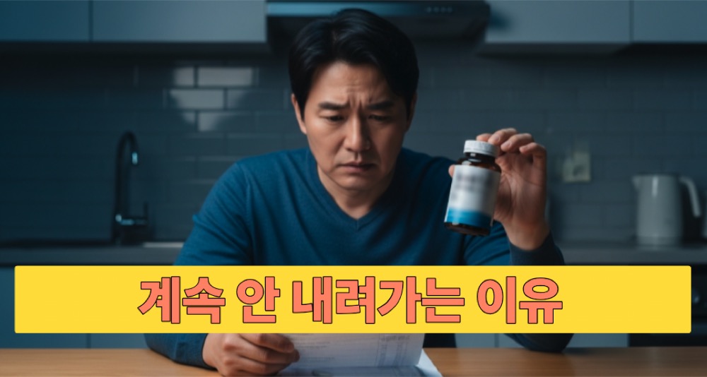 중성지방 수치 고민 장면