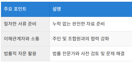 주요 포인트 및 성공적인 인허가를 위한 팁