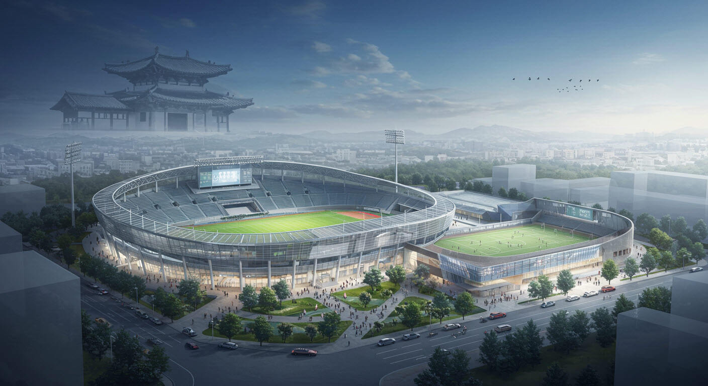 복합스포츠타운의 외관