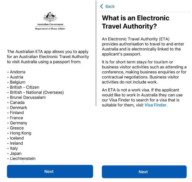 호주 ETA발급방법