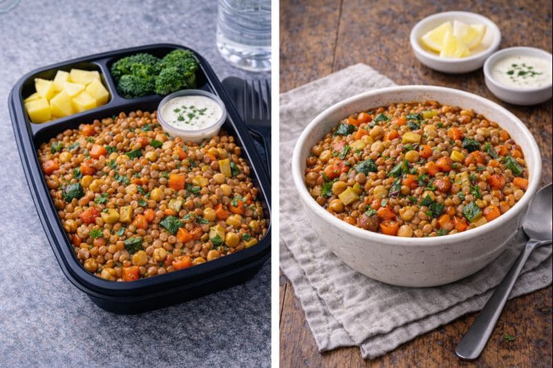 렌틸 채소 스튜 도시락