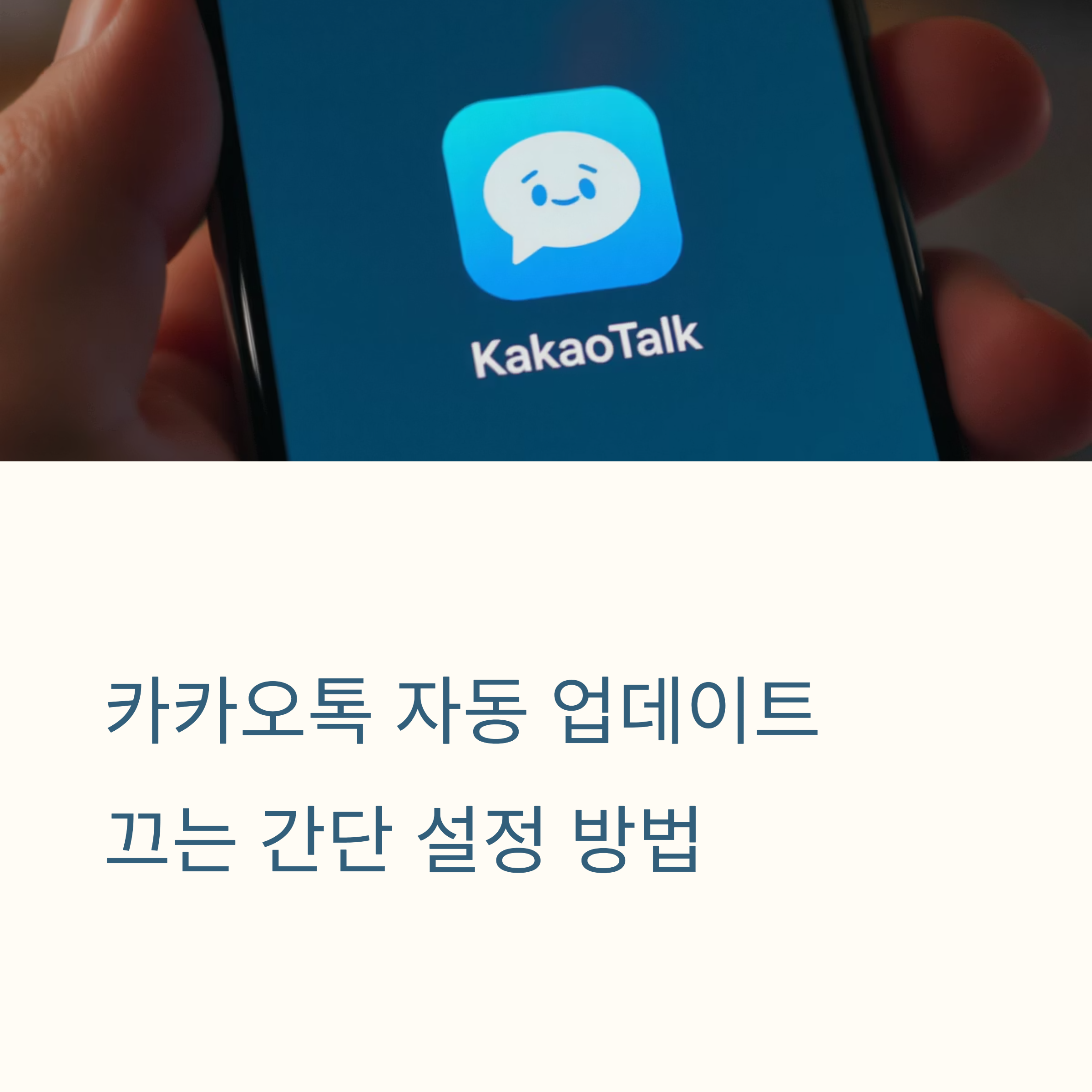 카카오톡 자동 업데이트 끄는 간단 설정 방법