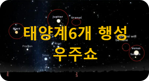 태양계 6개 행성 정렬