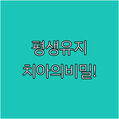 가지런해진 치아 배열을 영원히 유지하..