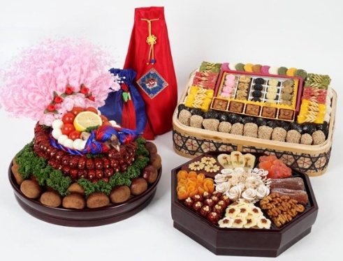 한국의 떡 종류 봉치떡-혼례음식