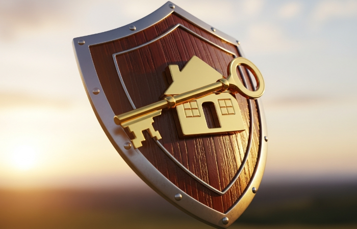 '임차권등기명령' 서류와 방패로 보호받는 집 열쇠