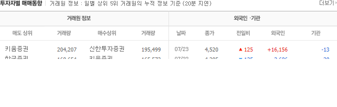 2024-07-24 다이나믹디자인 투자자별 매매 동향