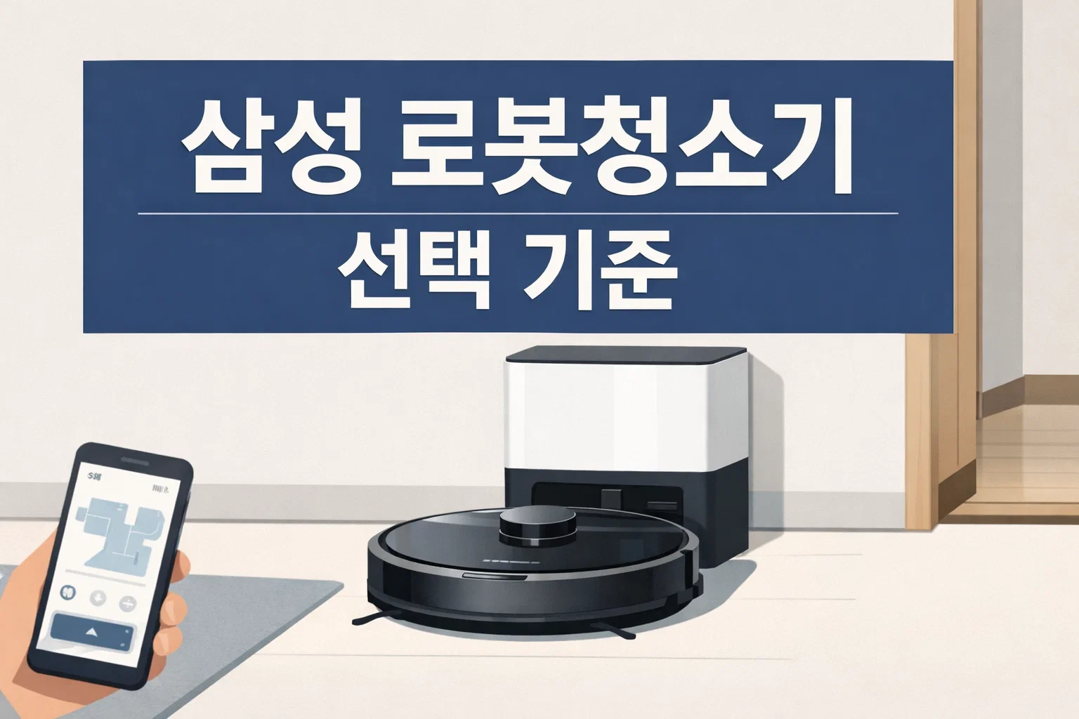 삼성 로봇청소기 기능 차이&middot;물걸레&middot;앱 연동을 비교하기 전 핵심 선택 기준과 사용 흐름을 먼저 이해하도록 정리한 대표 이미지
