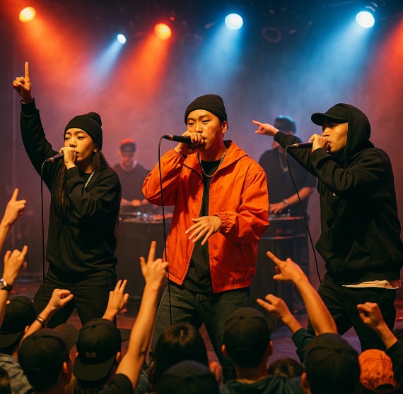 힙합 공연과 어드립 관련 사진