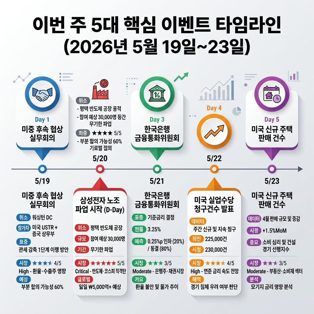 한 주를 움직일 5가지 변수