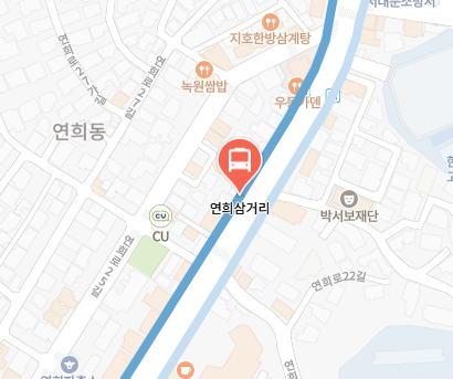 연회삼거리에서 인천공항 리무진 공항버스(6005번) 지도 위치