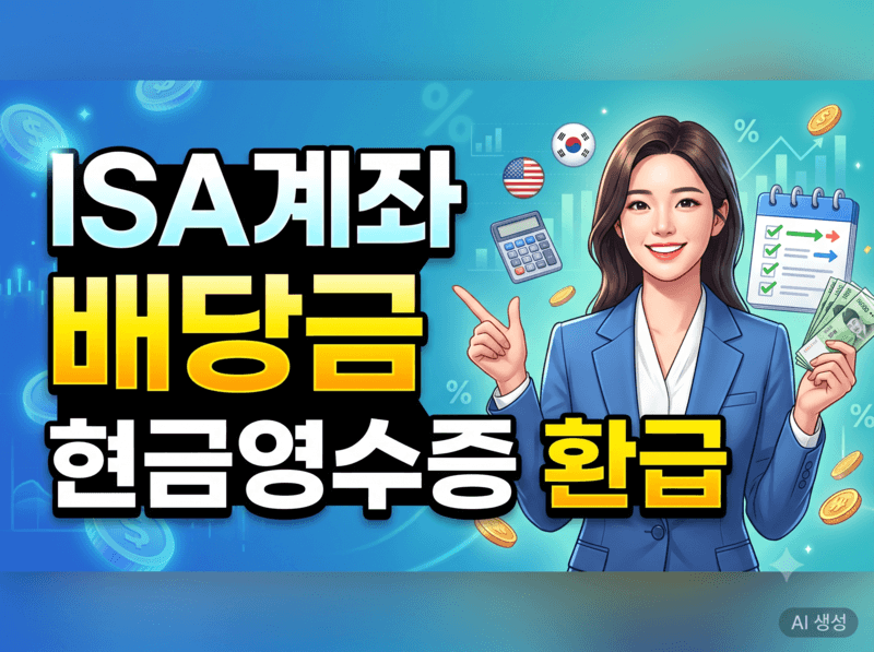 ISA계좌 배당금 현금영수증 환급에 대한 오해와 진실