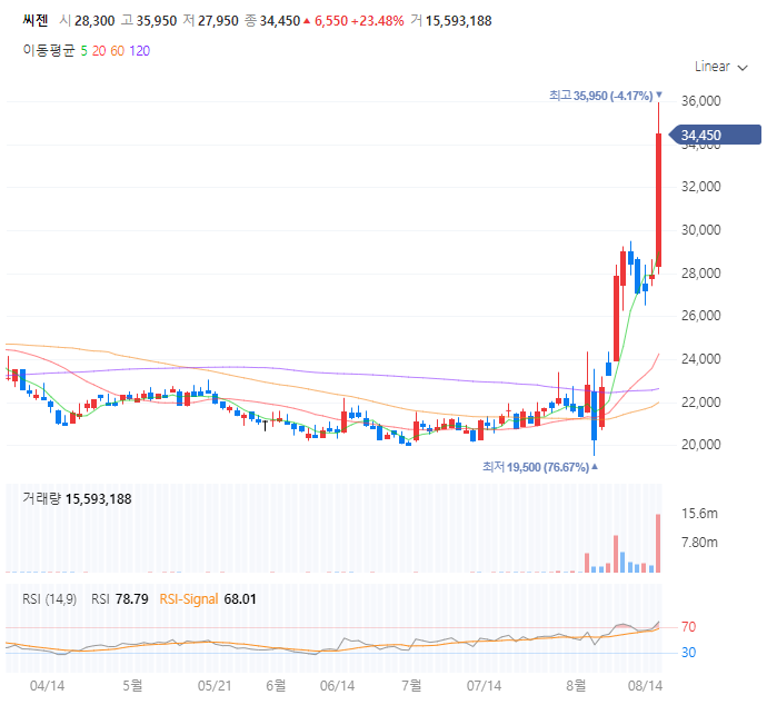 씨젠 주가 전망