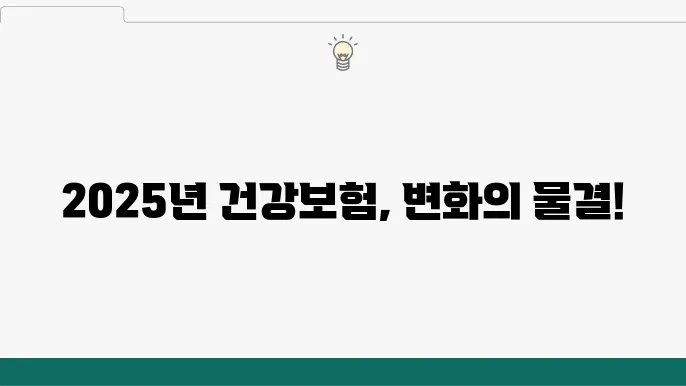 2025년 건강보험 요율