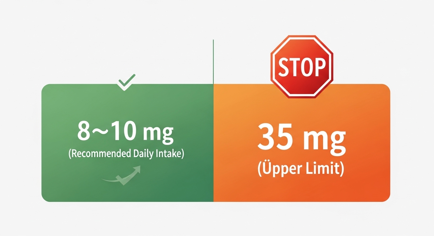 아연 하루 섭취량, 35mg이 최대치! 권장량과 상한선 완벽 정리