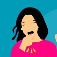 사레 걸린 여성