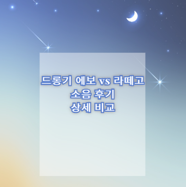 드롱기 에보 vs 라떼고 소음 후기 상세 비교