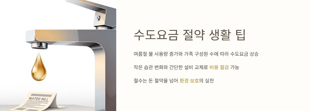 수도요금 절약 생활 팁