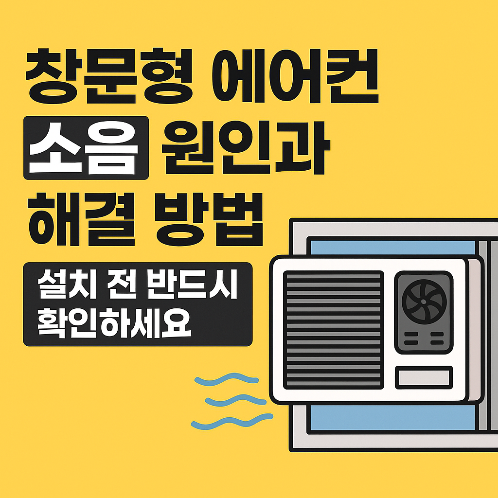 창문형 에어컨 소음 원인 해결방법