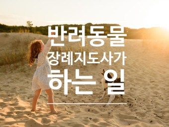 반려동물 장례지도사의 일