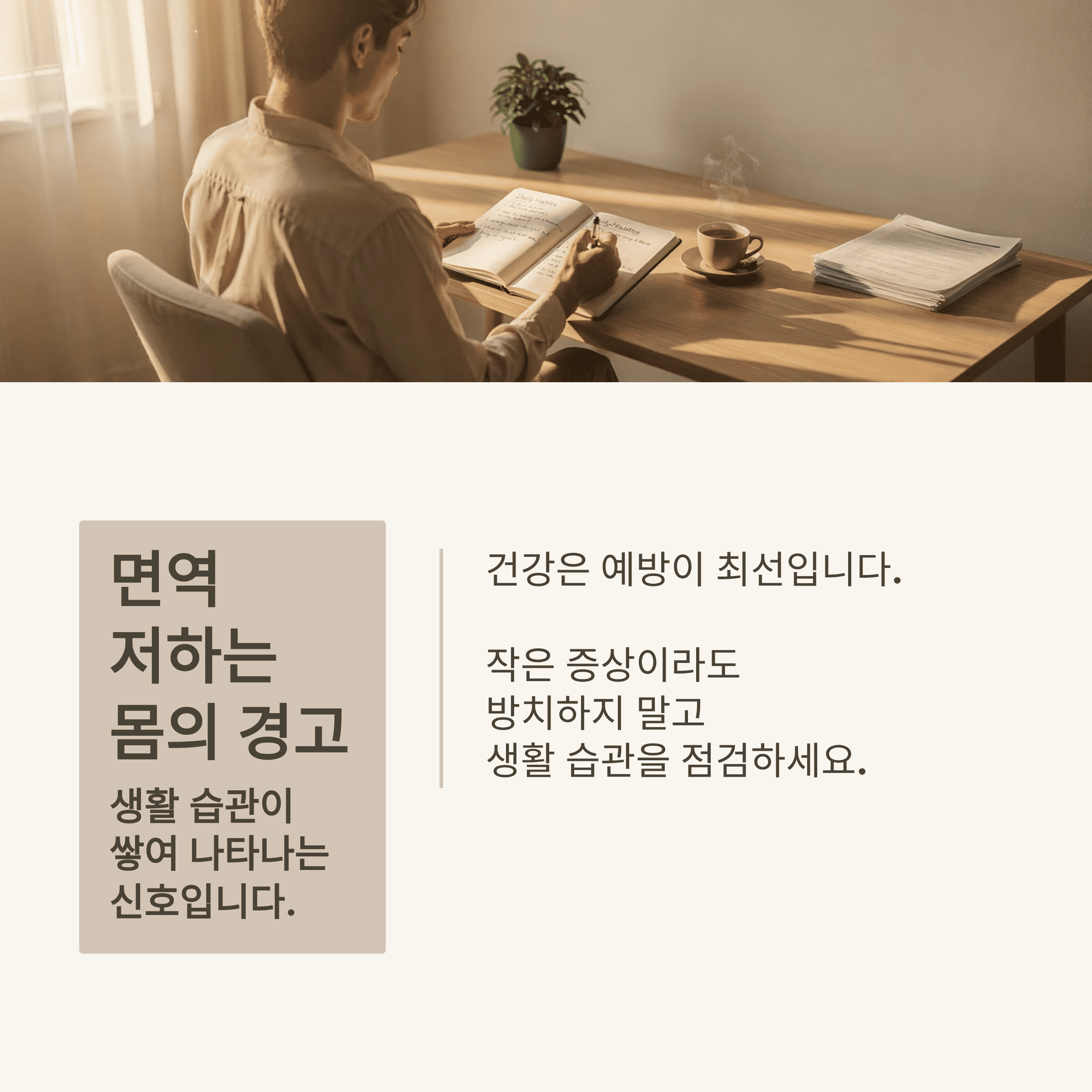 면역력 떨어질 때 느낄 수 있는 증상