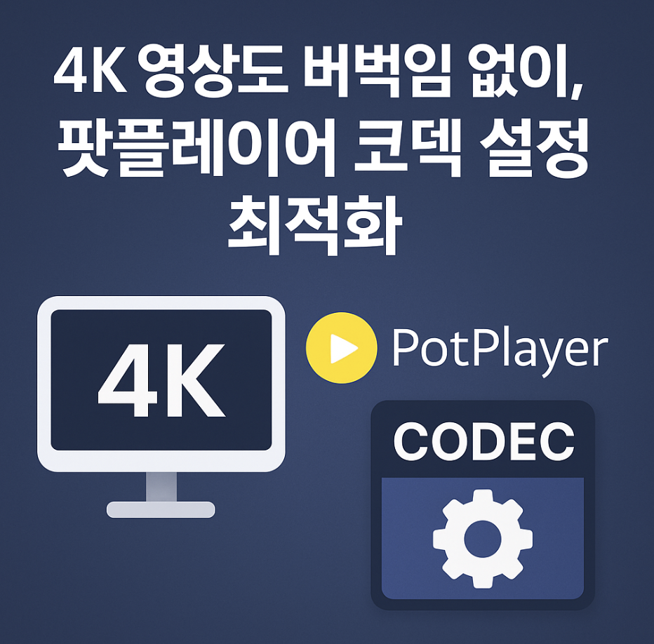 4K 영상도 버벅임 없이, 팟플레이어 코덱 설정 최적화