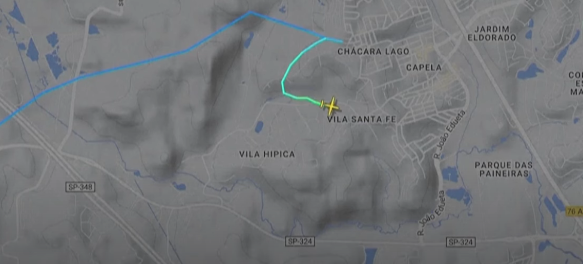 브라질 여객기 추락사고 지도