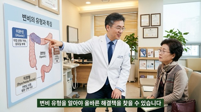 변비 유형 이완성 경련성 직장형 원인 특징 상세 설명