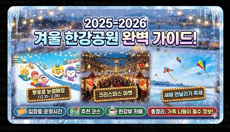 한강공원 겨울 나들이 완벽 가이드 눈썰매&middot;축제 총정리