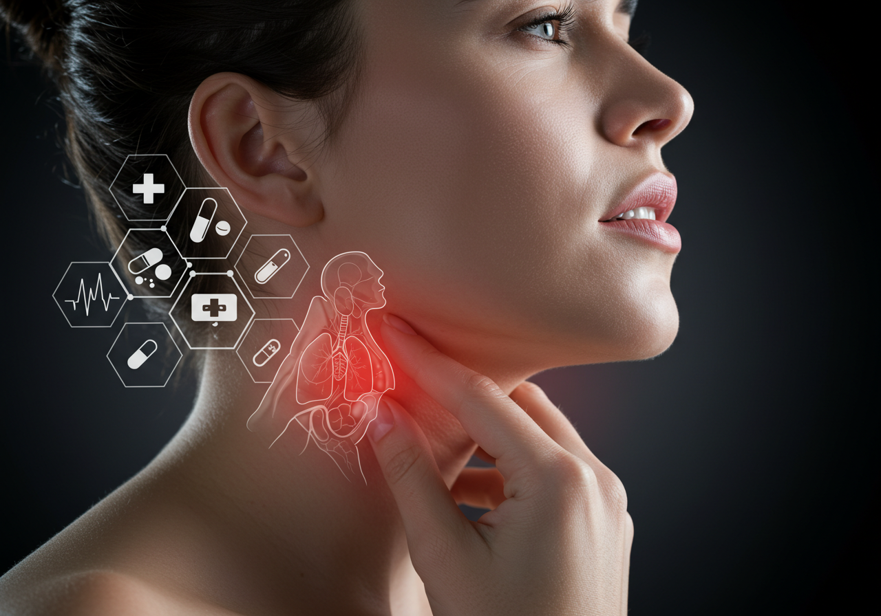 침 삼킬 때 목 아픔 5가지 이유와 편도염 원인 및 치료법