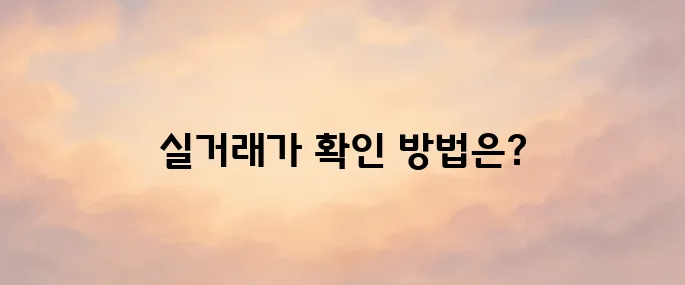 부동산 실거래가 조회 사이트 바로가기