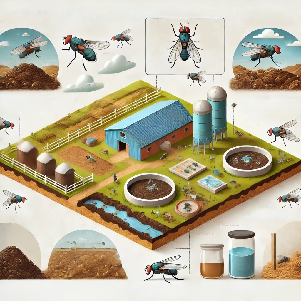 농가의 파리 서식지 사진