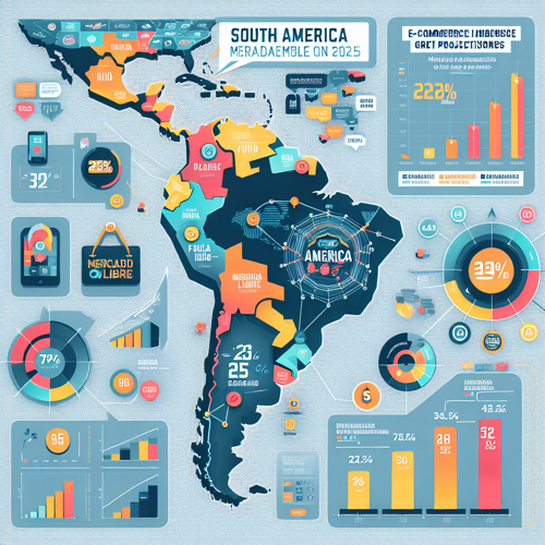 alt="메르카도리브레 2025 성장 전망 인포그래픽: 남미 전자상거래 확대와 핀테크(결제·대출) 기회, 물류·매출 성장 차트"
