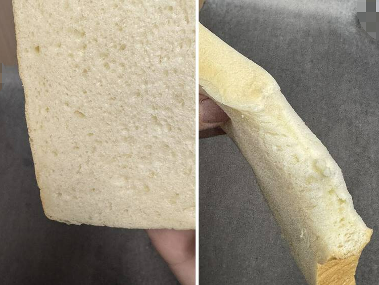 화이트리에 생식빵 단면 질감 모습