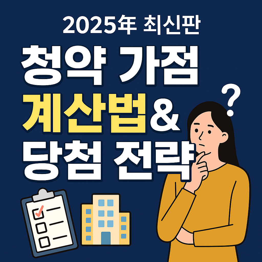 2025 청약 가점 계산법 & 당첨 전략