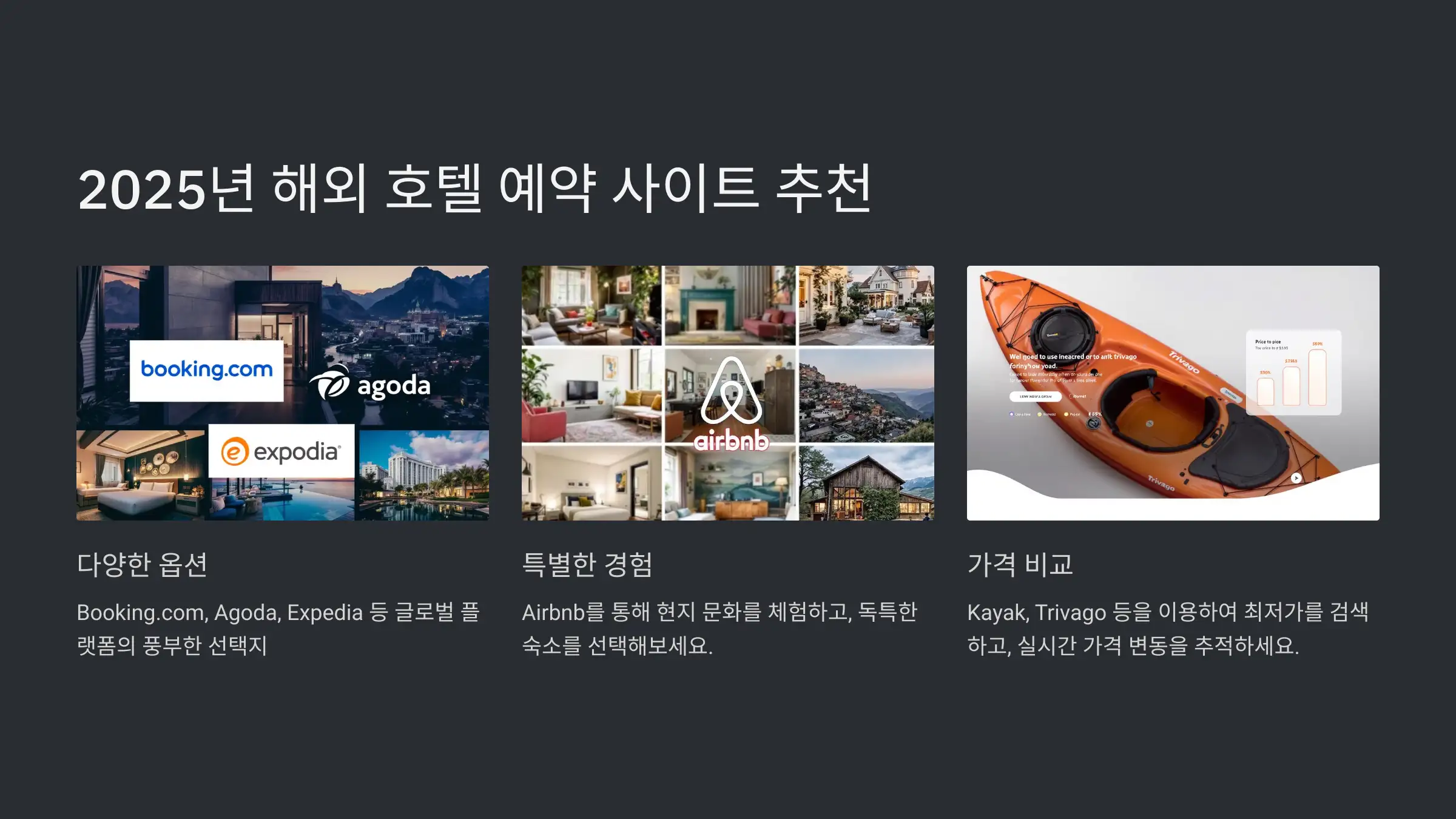 2025년 해외 호텔 예약 사이트 추천