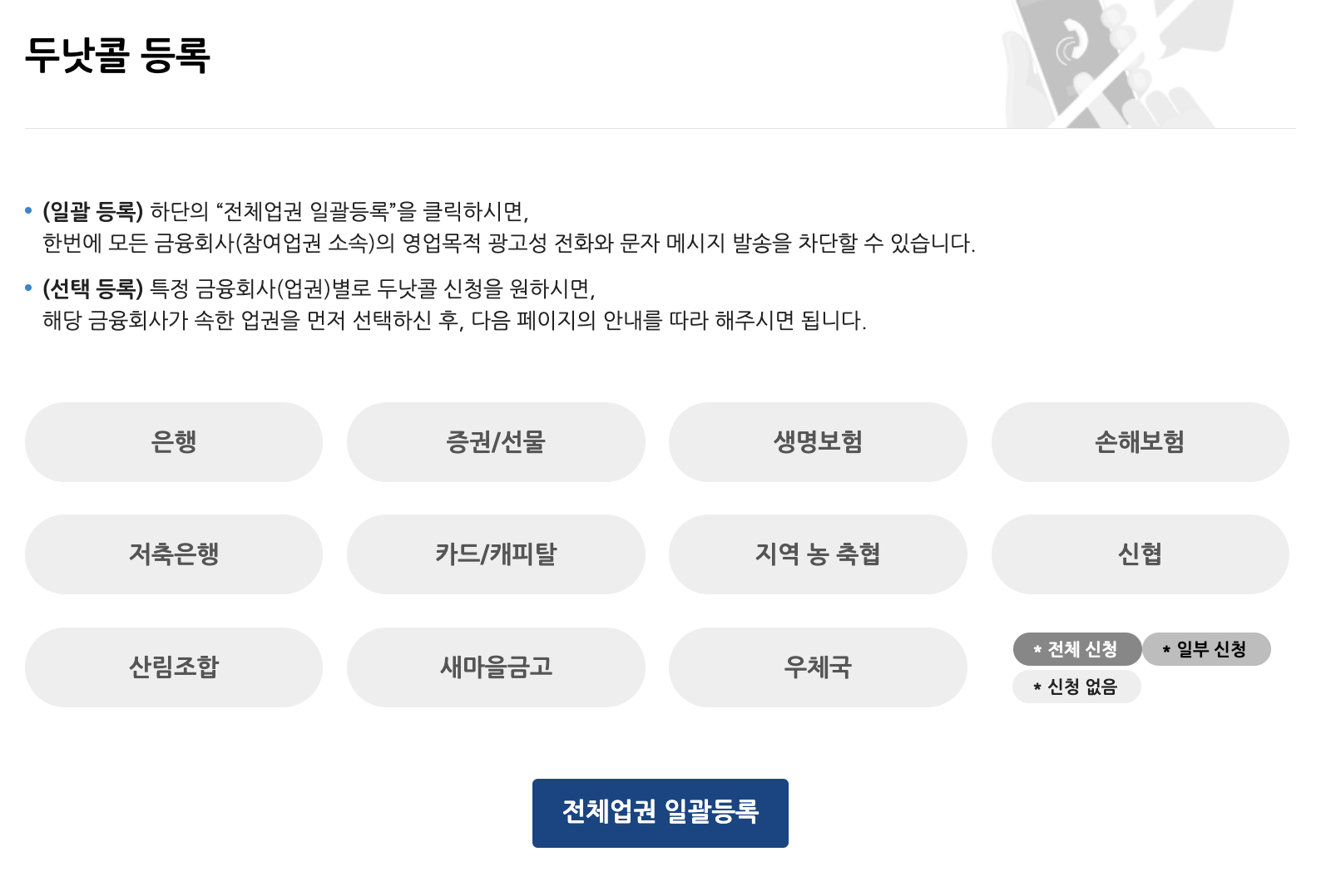 연락중지청구서비스 두낫콜