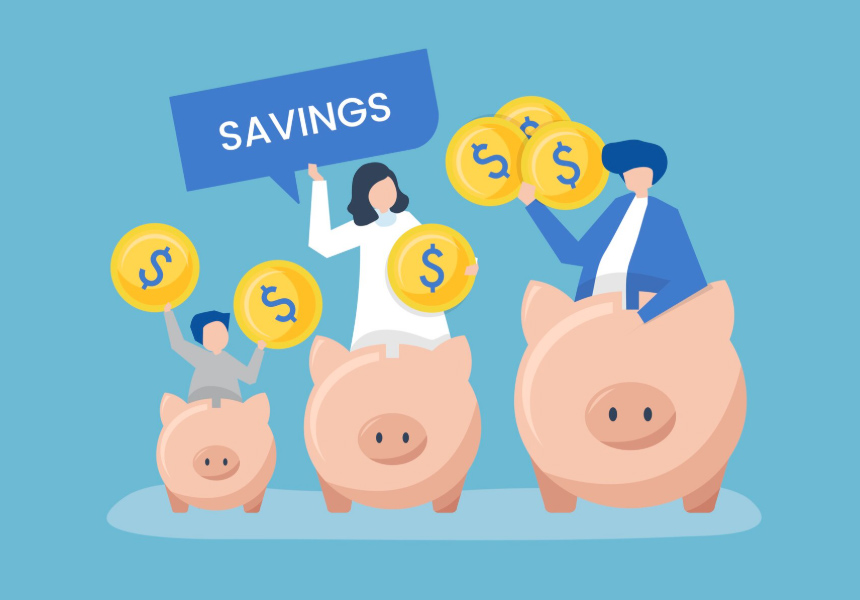 고금리 파킹 통장에 돈을 저축하는 개념을 표현한 사진