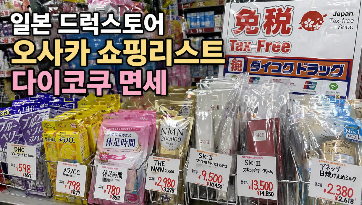 오사카 다이코쿠 면세 쇼핑리스트 이것만 담으면 끝
